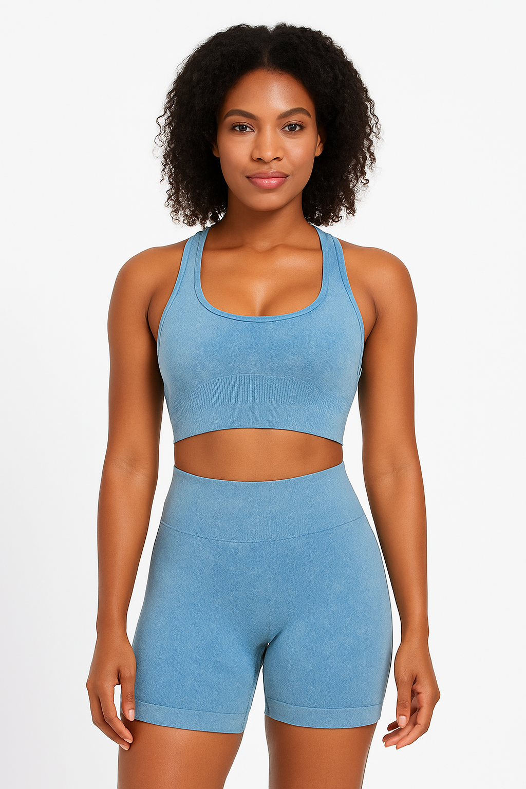 Kennedy U. Scoop Neck Wide Strap Top and Shorts Active Set